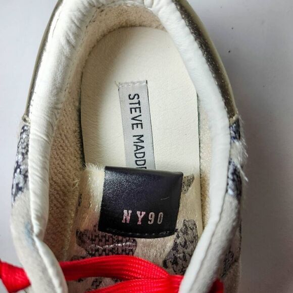 Steve Madden Philosophy NY90 Calf Hair Sneakers Womens Size 8B - Picture 2 of 7